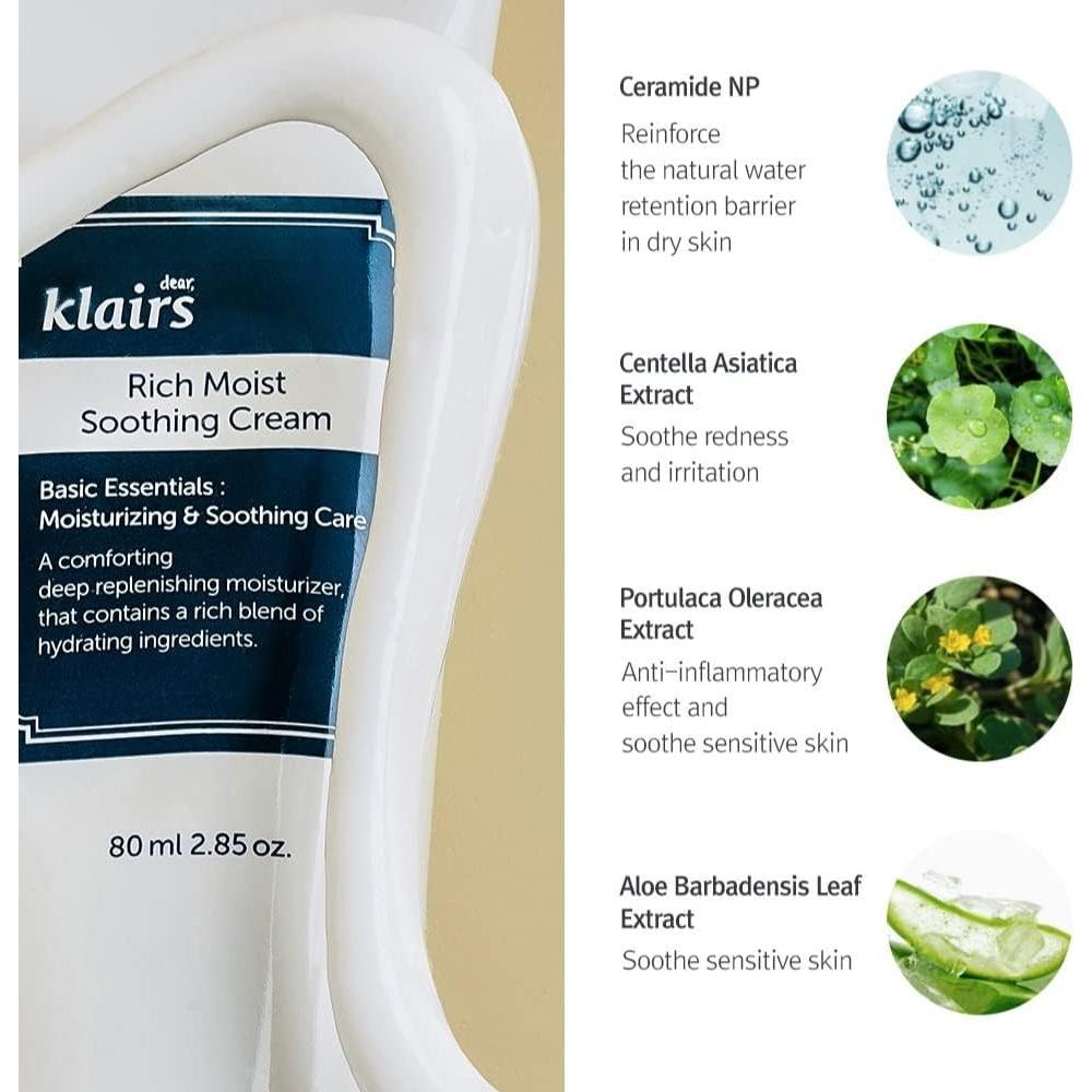 Set de Tónico Sin Fragancia 180ml + Crema Calmante 80ml Klairs