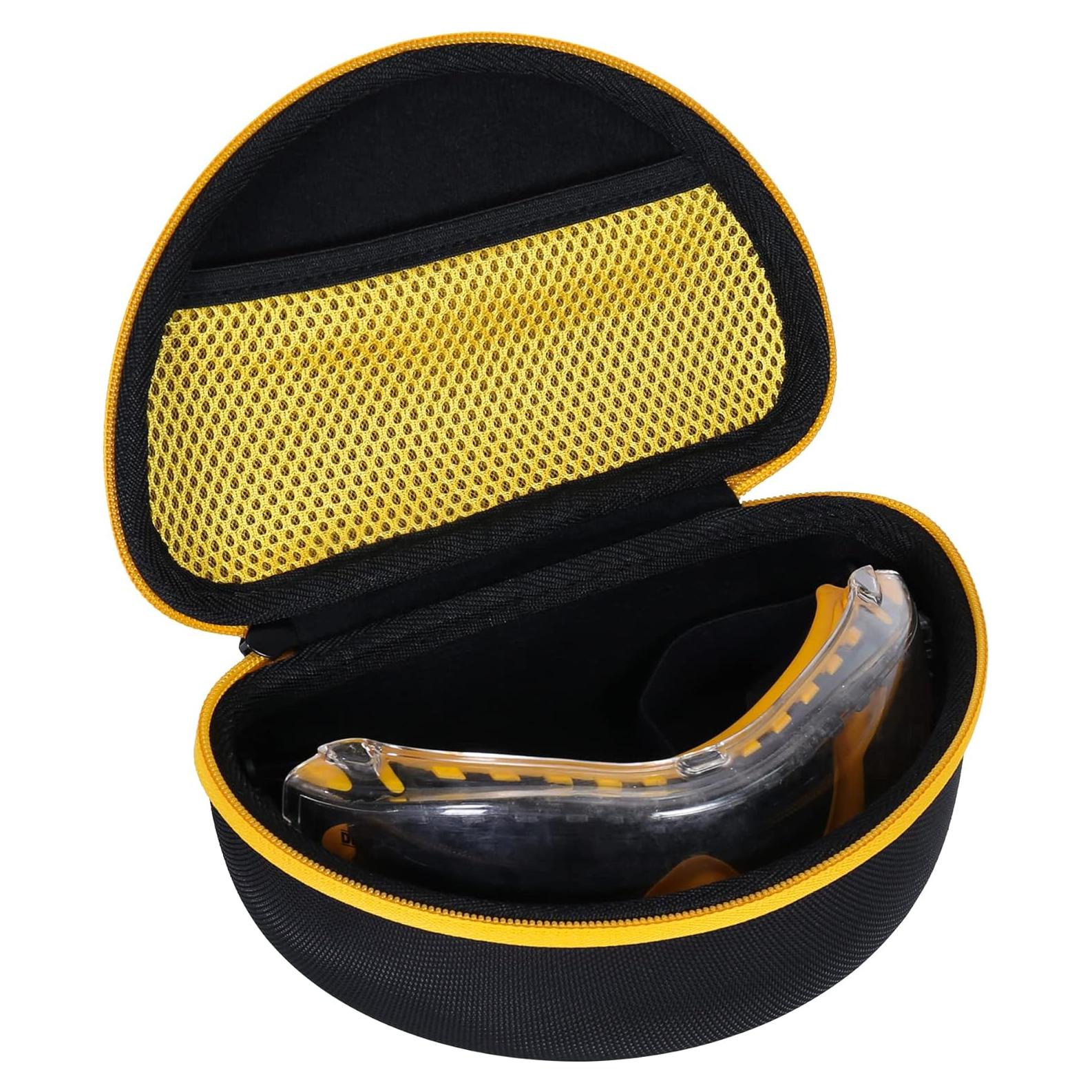 Funda Dura Khanka para Gafas DEWALT DPG82-11/DPG82-21 Amarillo
