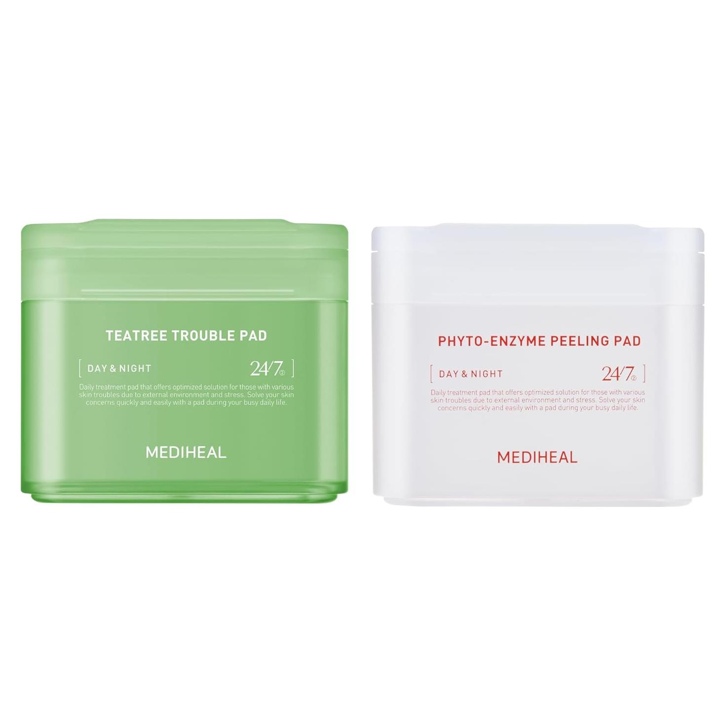 Almohadillas de Tónico Mediheal Teatree y Exfoliantes de Papaya