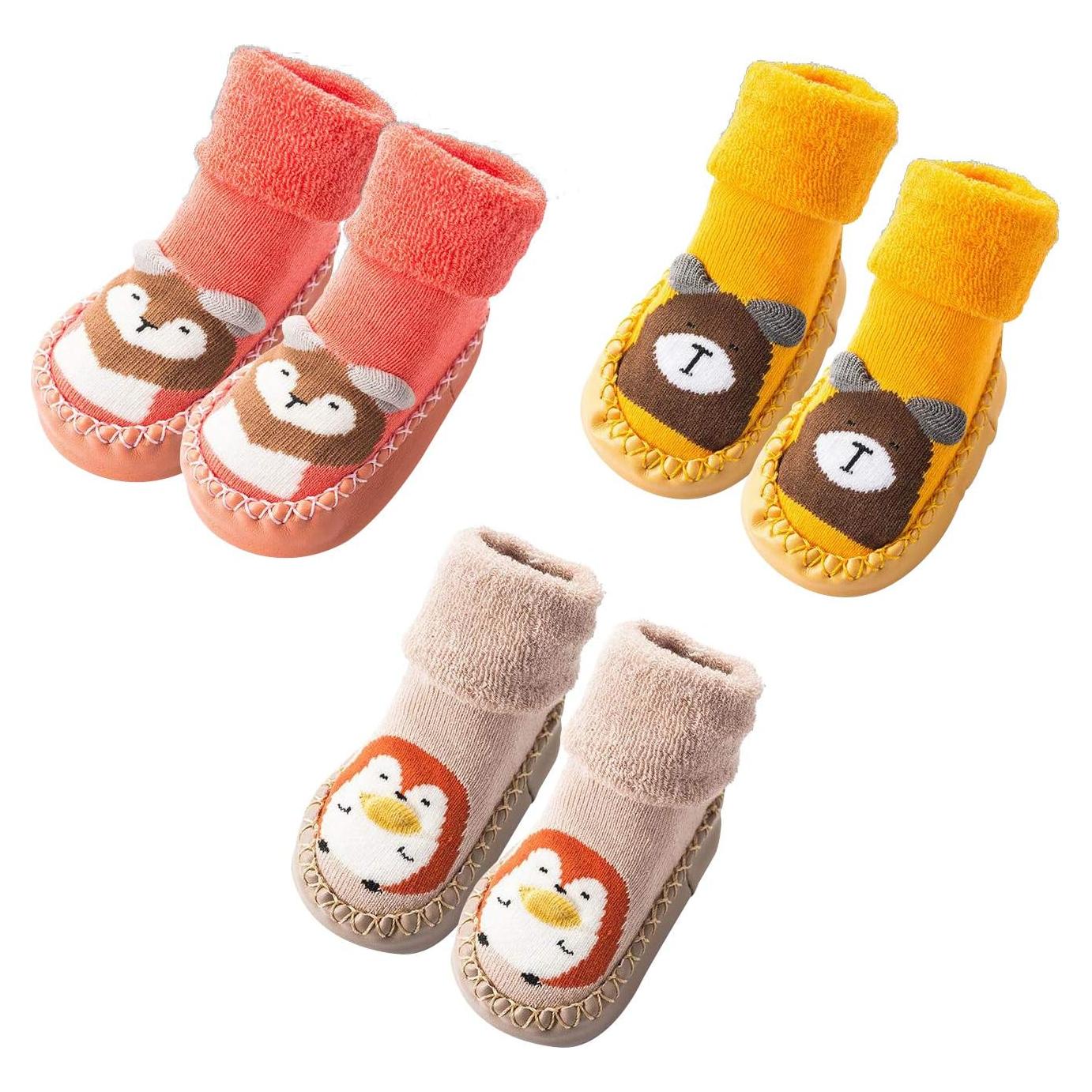 Mocasin Antideslizante MarJunSep para Bebé 0-24 Meses 3 Pares