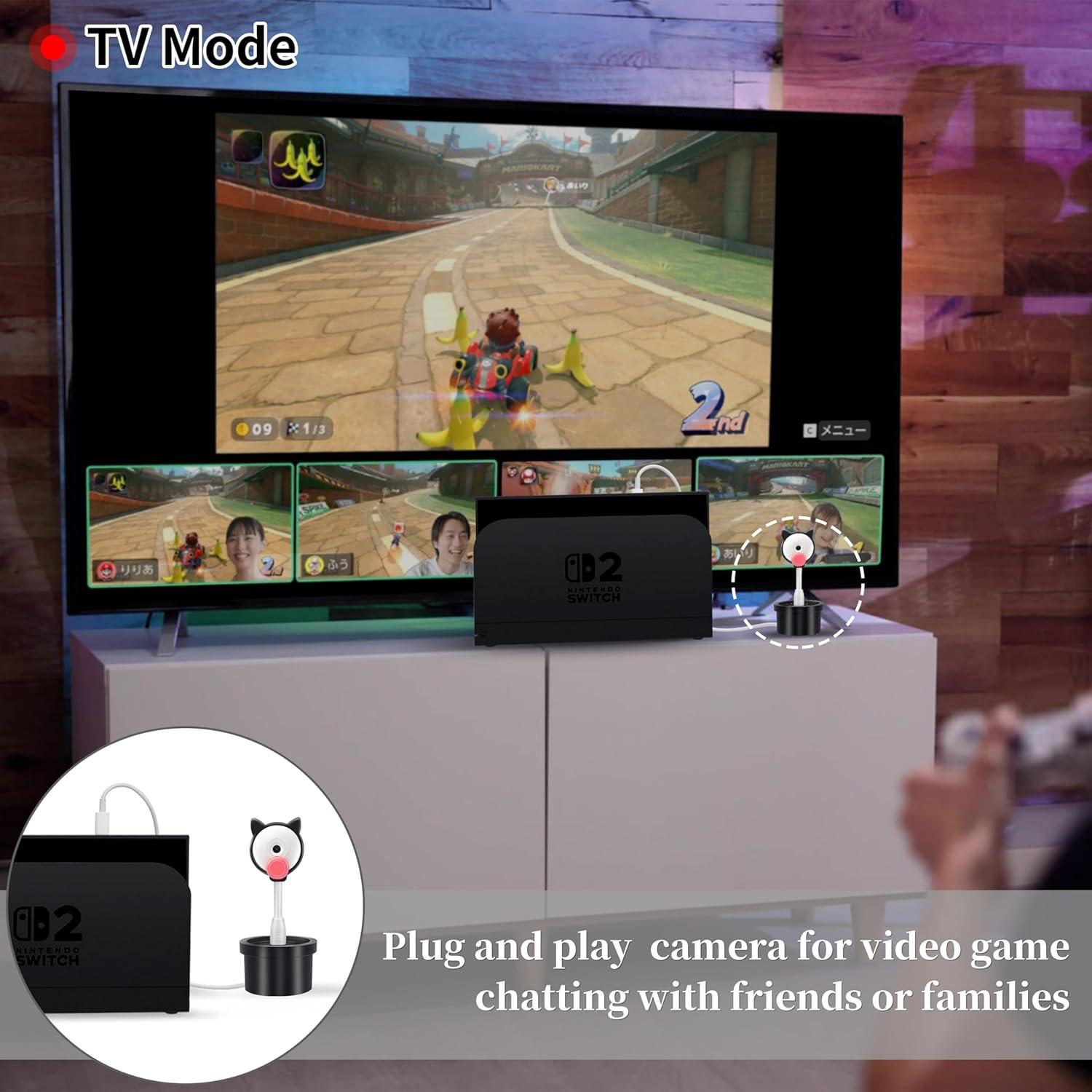 Cámara Webcam HD 720P para Nintendo Switch 2 - COKOYY