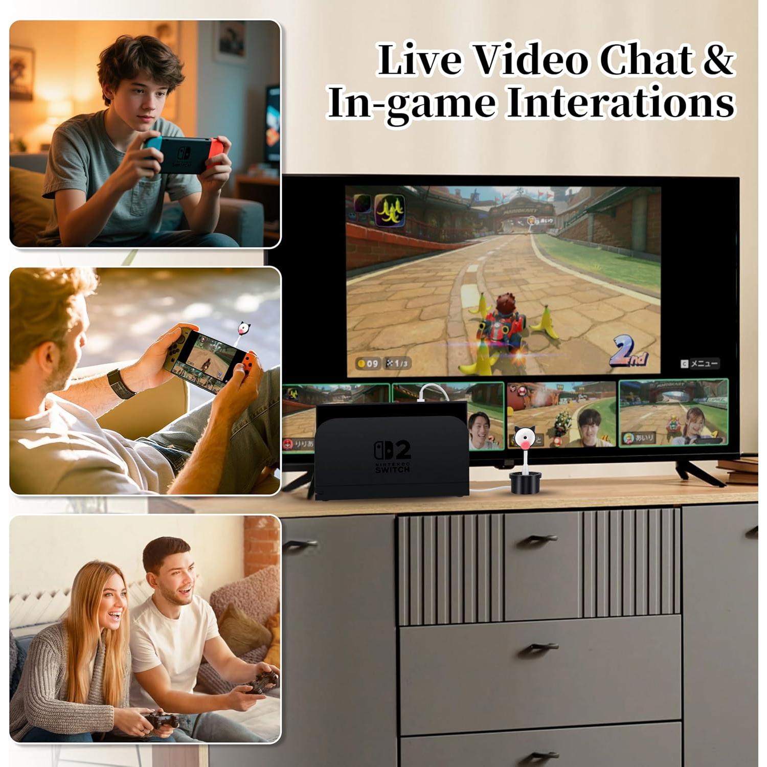 Cámara Webcam HD 720P para Nintendo Switch 2 - COKOYY