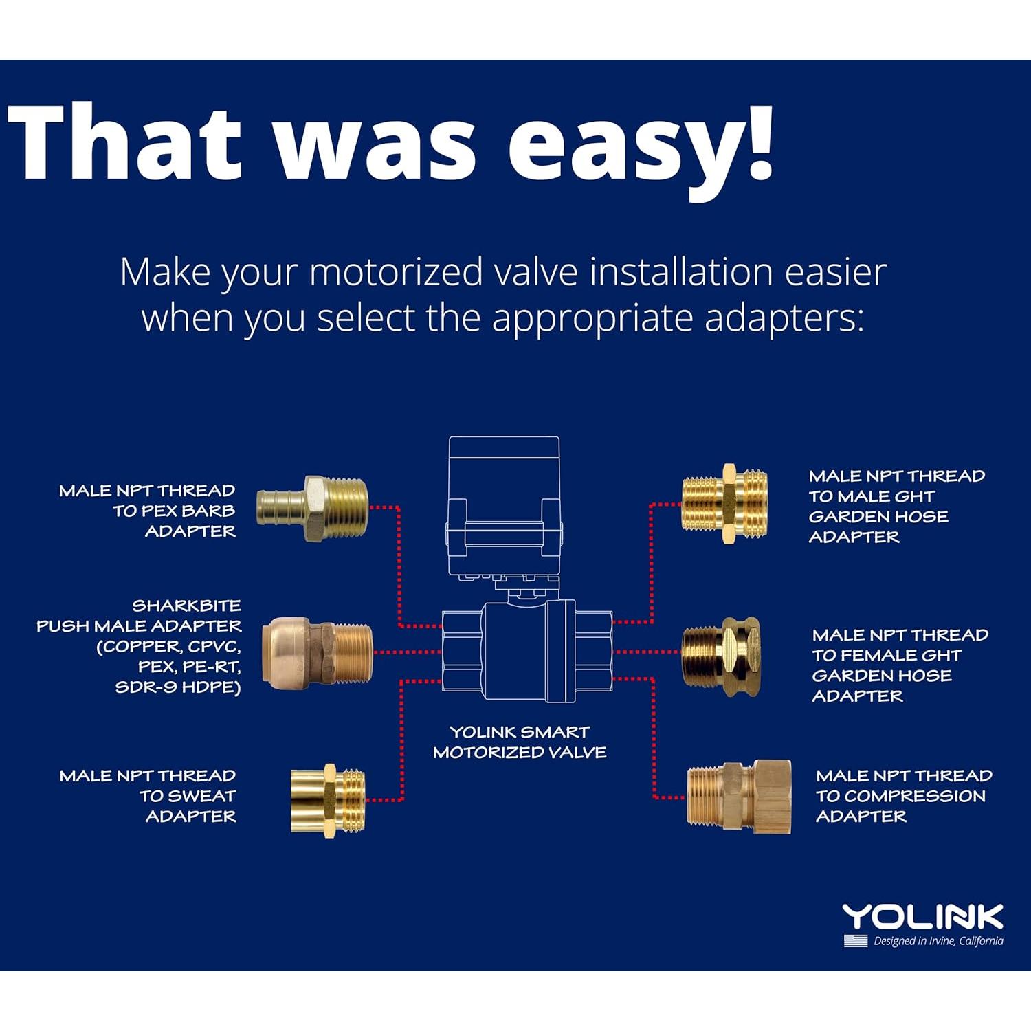 Sistema de Protección contra Fugas de Agua YoLink 1,27 cm