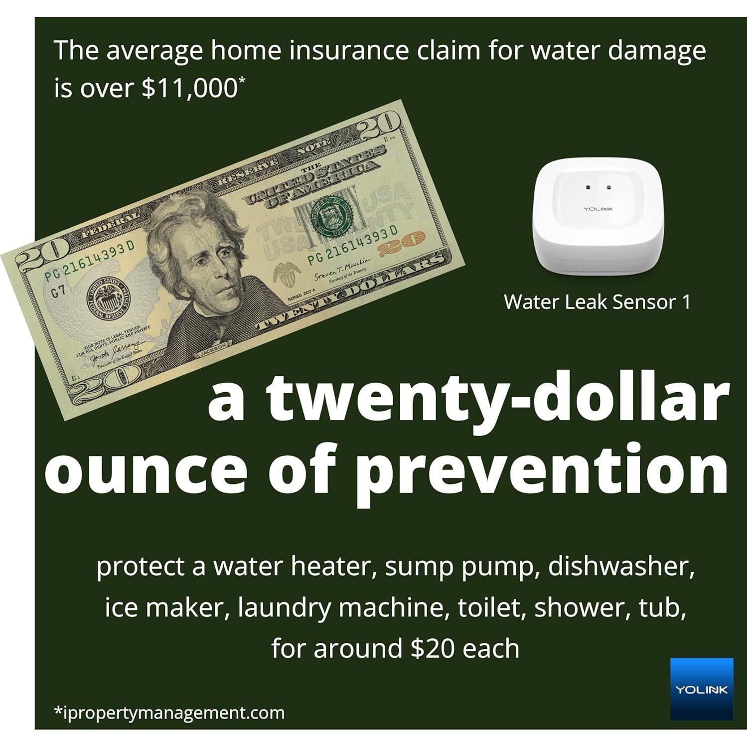 Sistema de Protección contra Fugas de Agua YoLink 1,27 cm