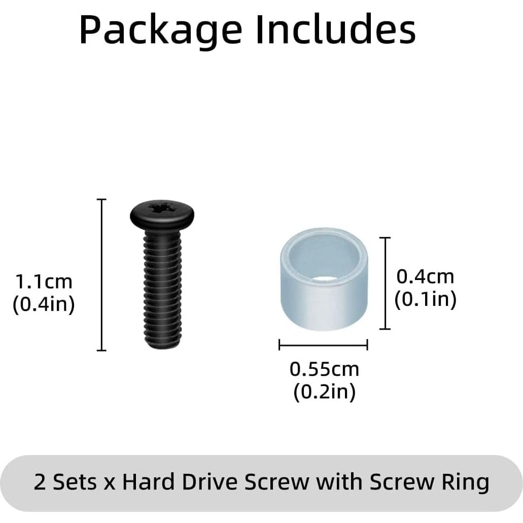 Mcbazel Tornillos y Anillos SSD para PS5 UHD/Digital