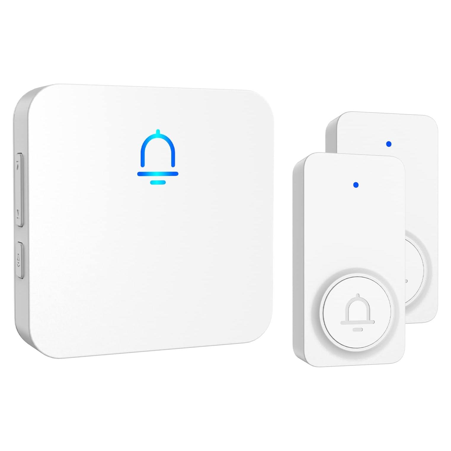 Timbre Inalámbrico SECRUI 2 Botones Alcance 304 m Impermeable