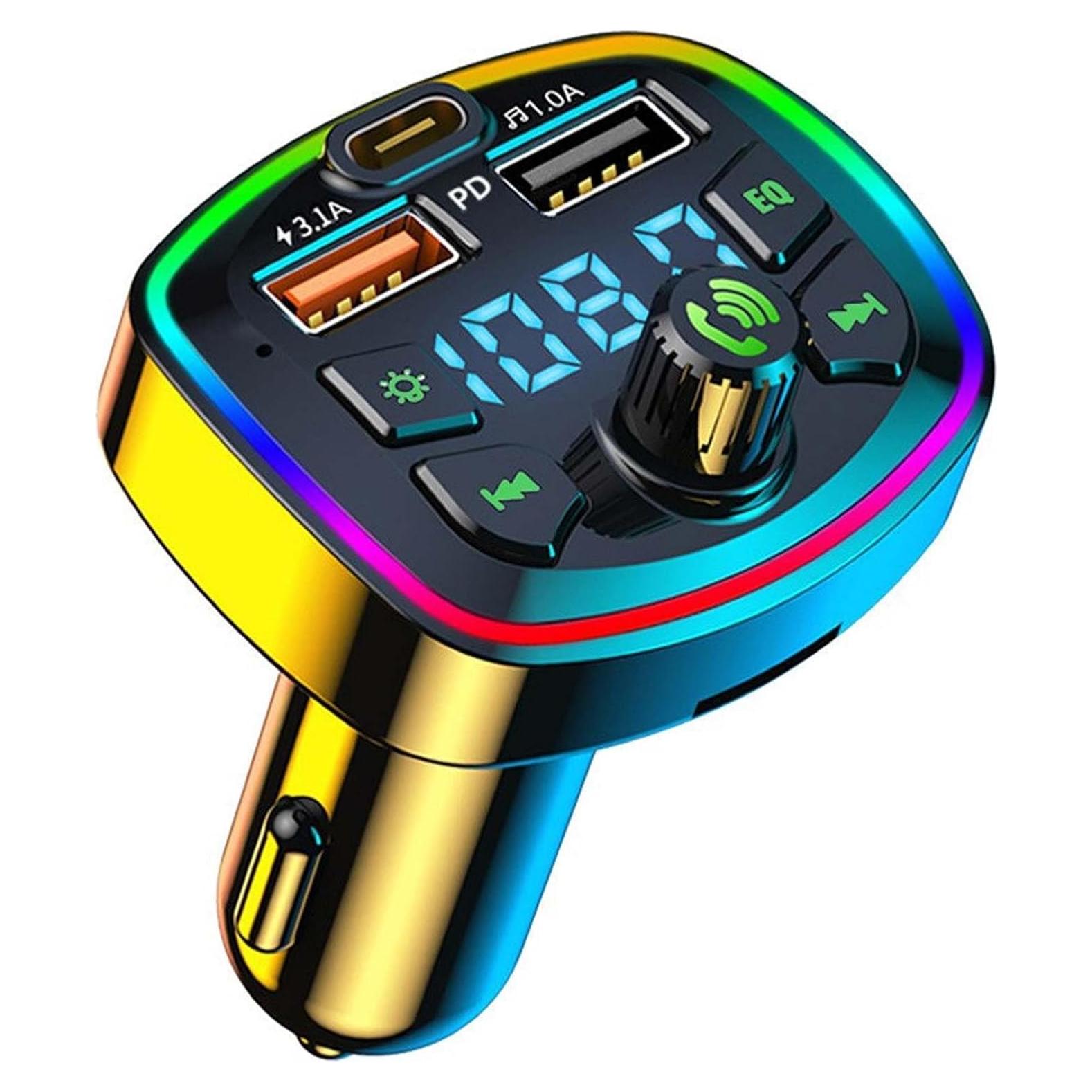 Transmisor Bluetooth FM VEESA 5.0 Carga Rápida 3.0 para Coche