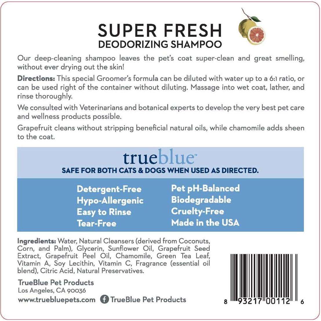 Champú Desodorante Concentrado TrueBlue Pomelo y Manzanilla 3.78L