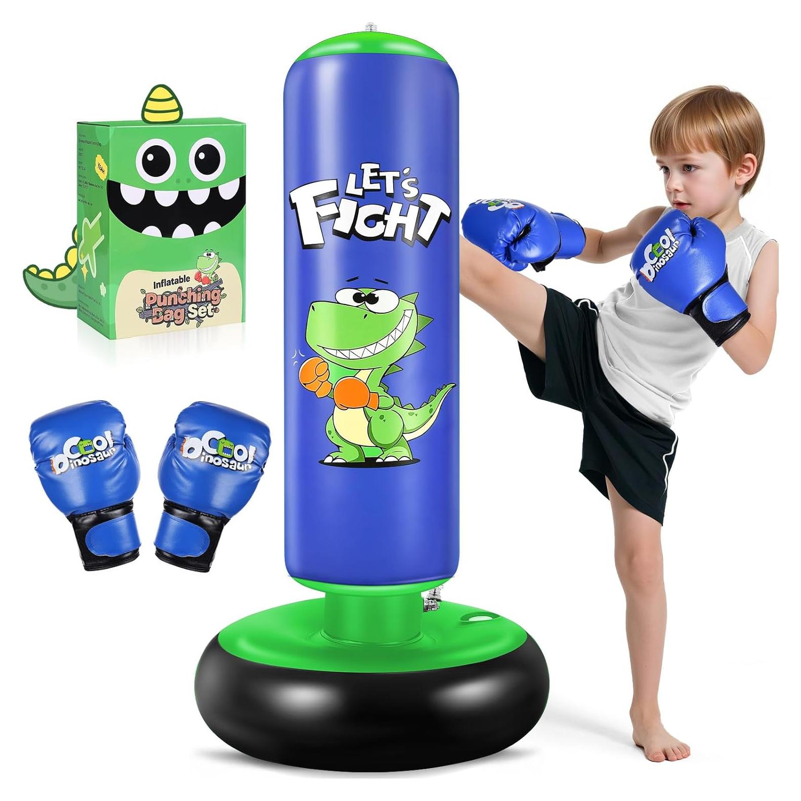 Bolsa de Boxeo Inflable Esnowlee 121.92 cm con Guantes