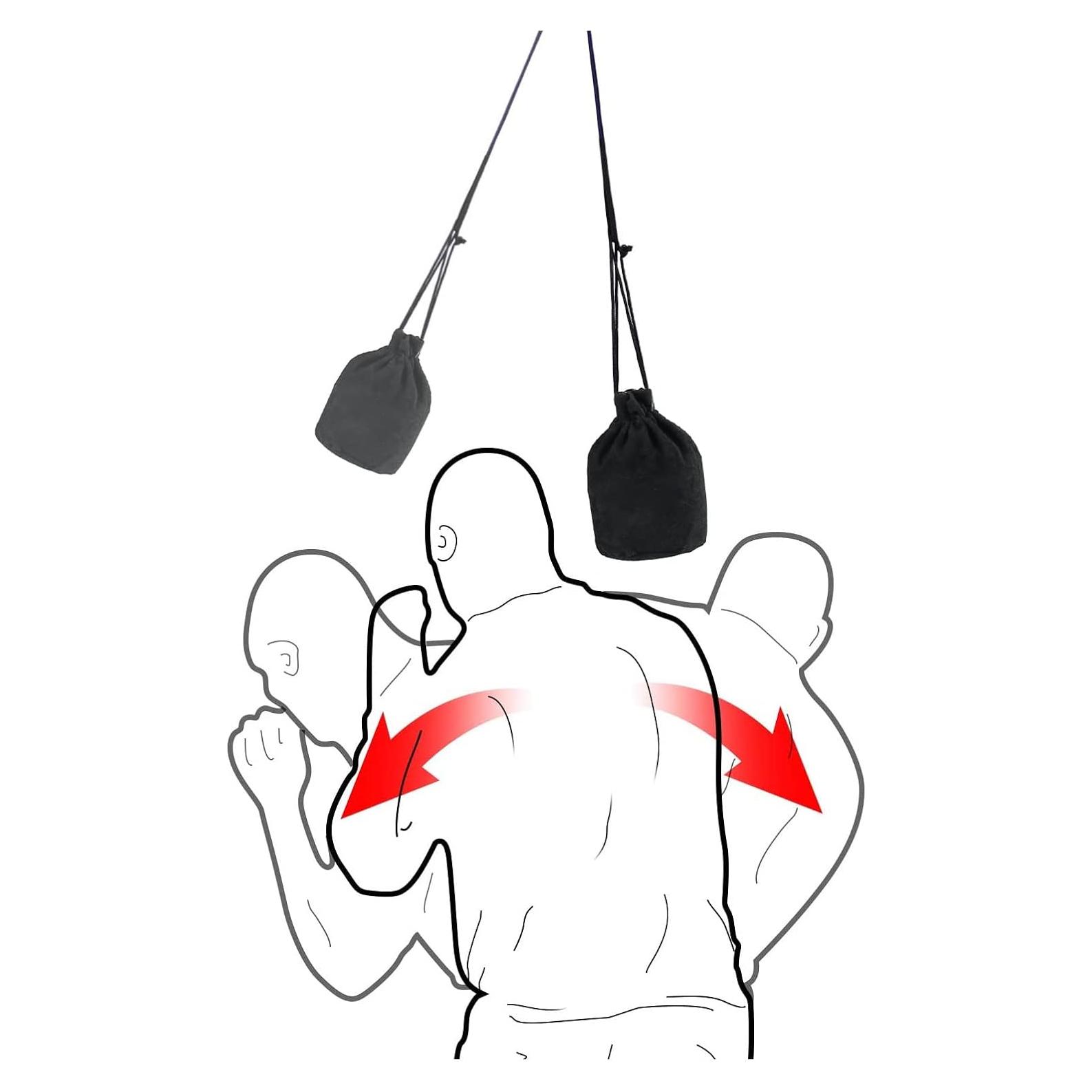 Bolsa de Esquiva de Boxeo INNOLIFE Flannel Negro 11.4x18.5cm