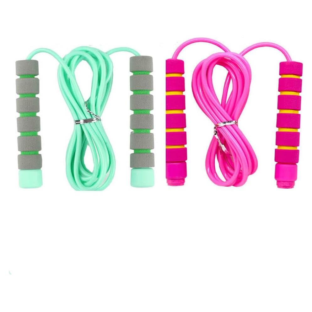 Cuerda de Saltar Ajustable ACEONE Rosa y Verde para Niños y Adultos