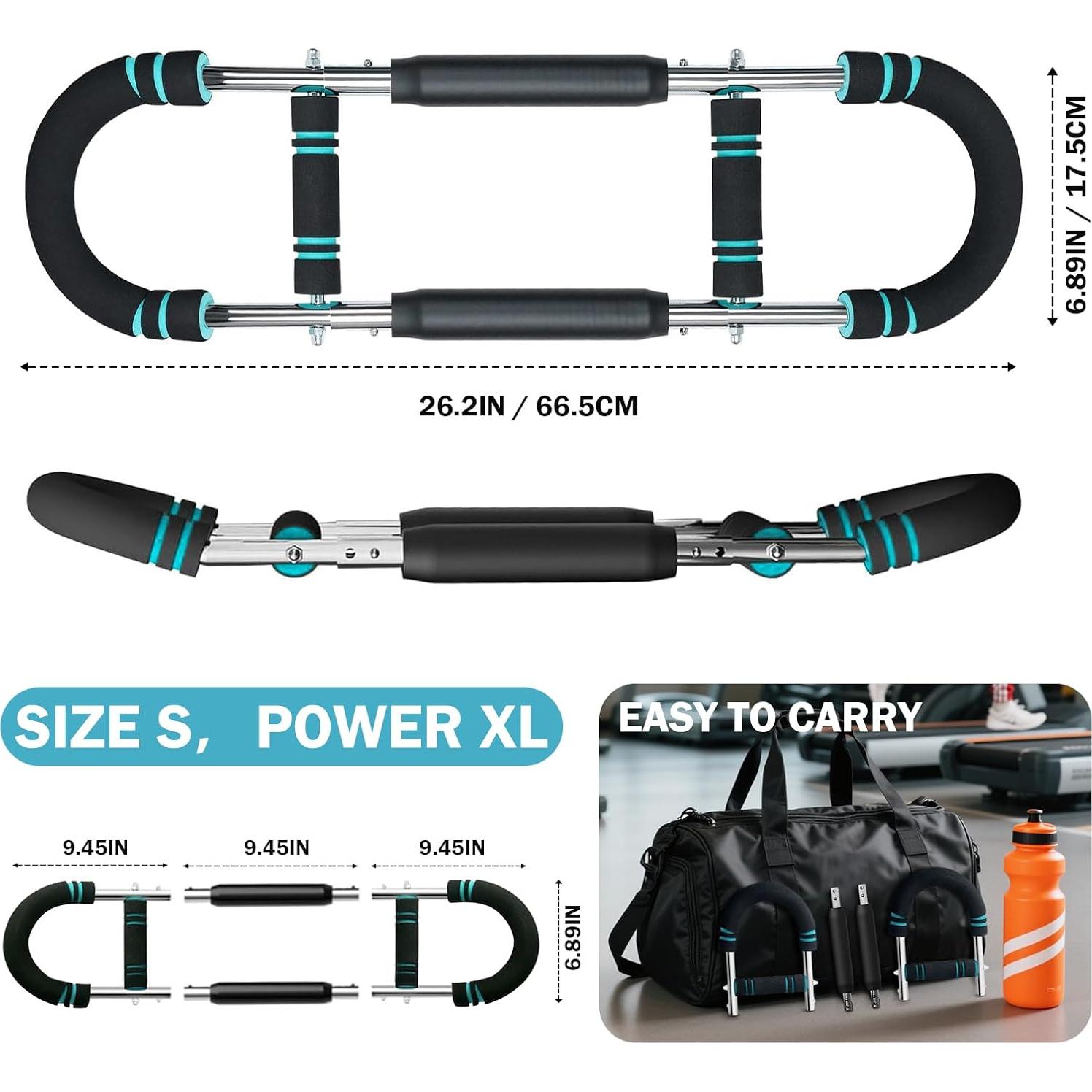 Entrenador de brazos Twister Qxeutm 1.5kg 3 niveles resistencia