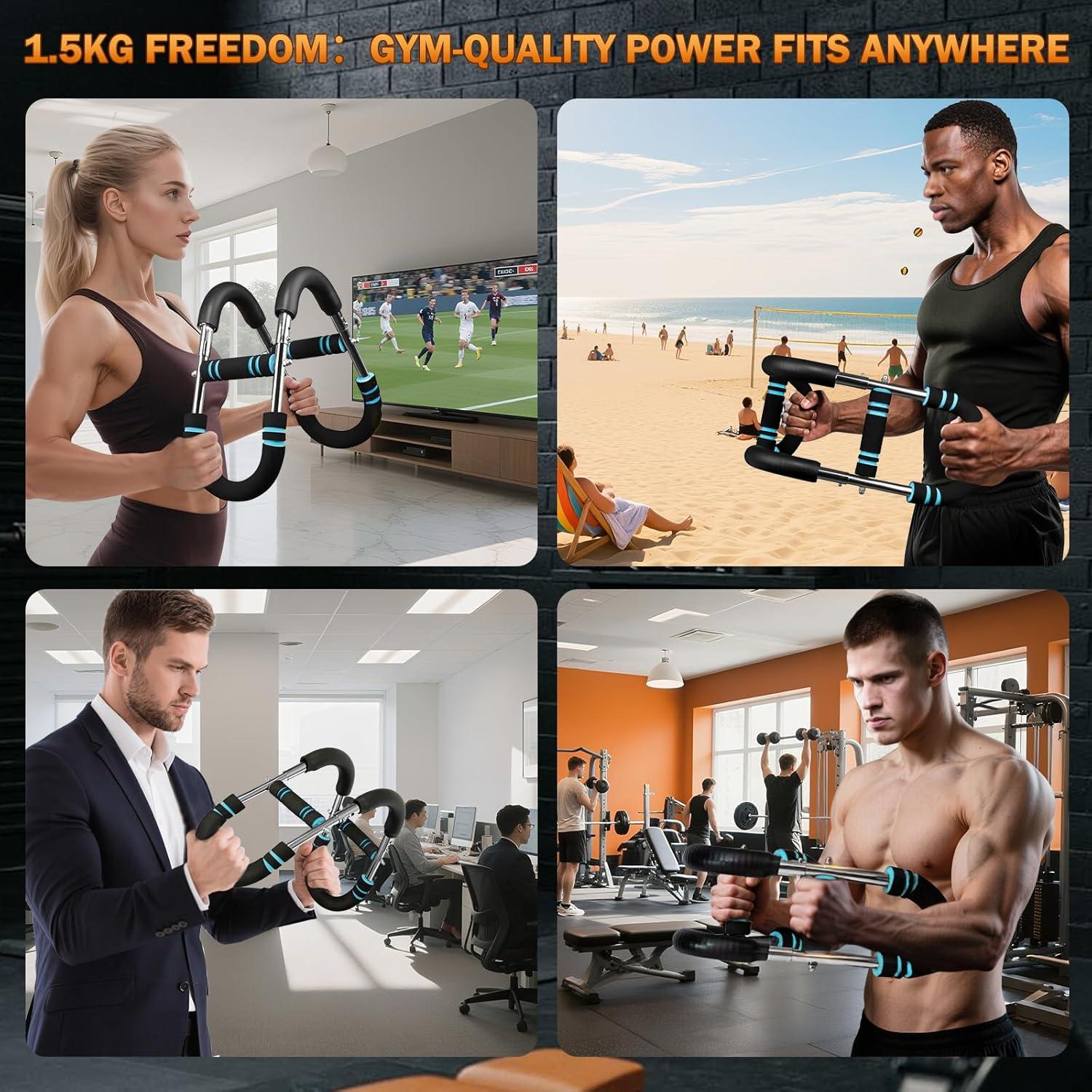 Entrenador de brazos Twister Qxeutm 1.5kg 3 niveles resistencia