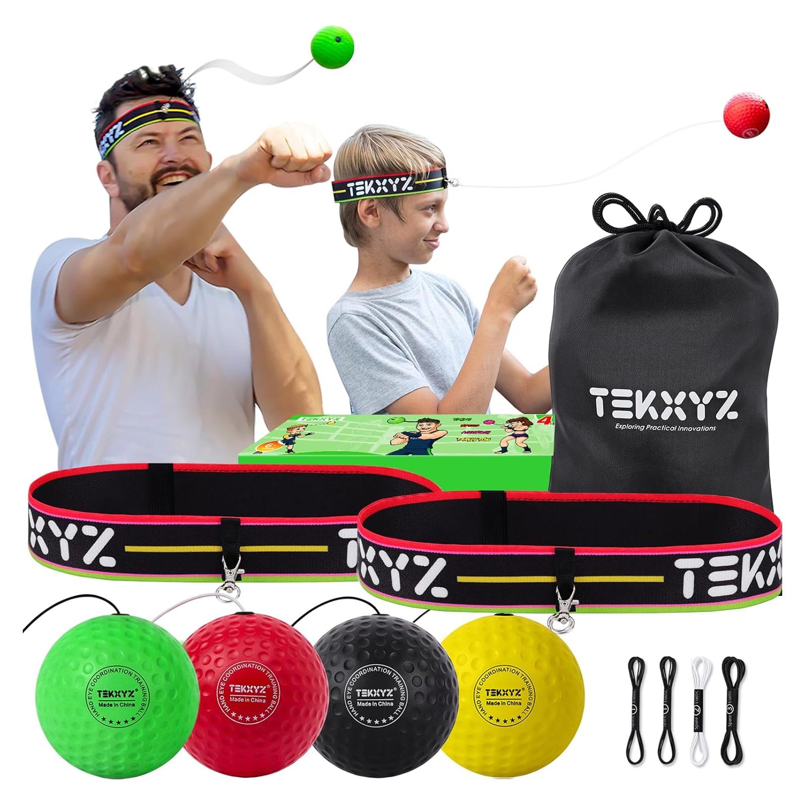 Paquete Familiar TEKXYZ Boxing - 2 Cintas + 4 Pelotas de Entrenamiento
