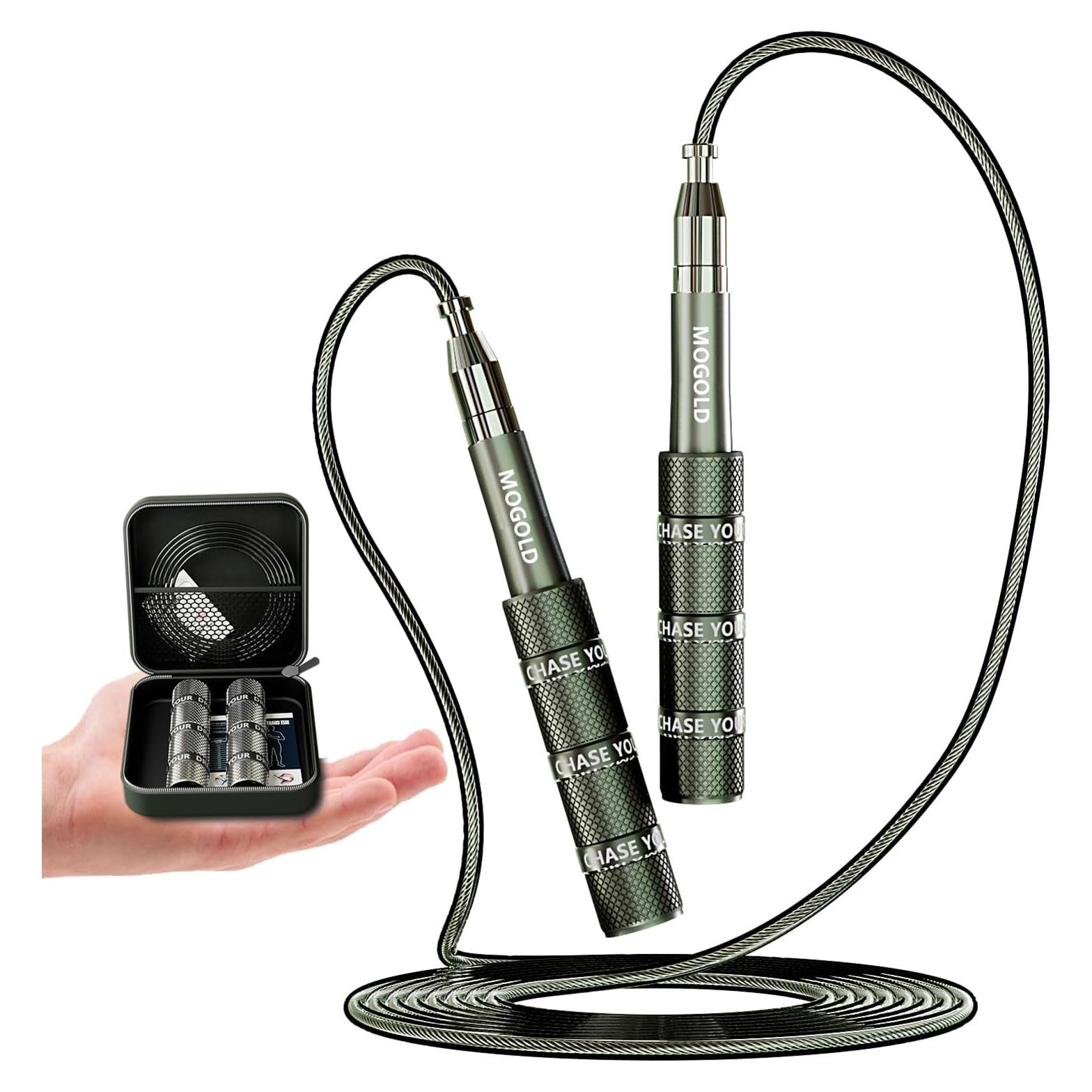 Cuerda de Salto Plegable MOGOLD T35 Ajustable PVC 3.05m