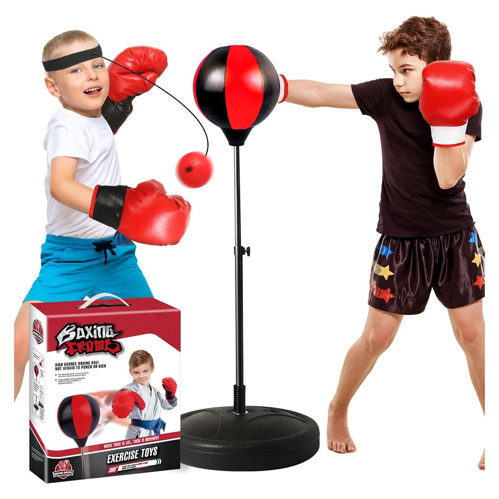 Saco de Boxeo para Niños Woyebaby con Guantes y Soporte Ajustable