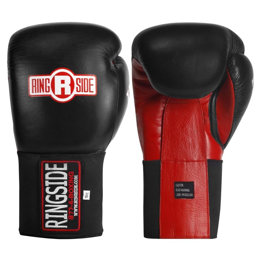Guantes de Boxeo Ringside 14 oz IMF Tech Negro/Rojo