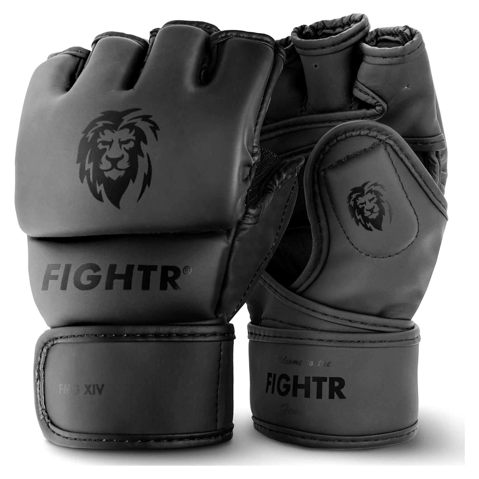 Guantes FIGHTR Pro MMA para entrenamiento unisex - Negro