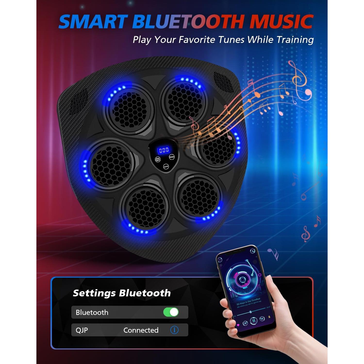 Máquina de Boxeo Musical NOVARHOME con Guantes, 15 Modos