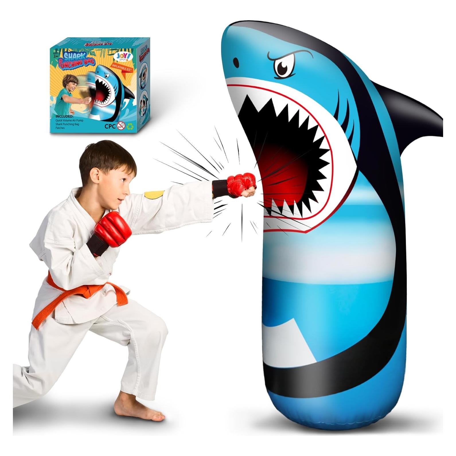 Bolsa de Golpes Inflable Tiburón JOY SPOT! 160 cm para Niños