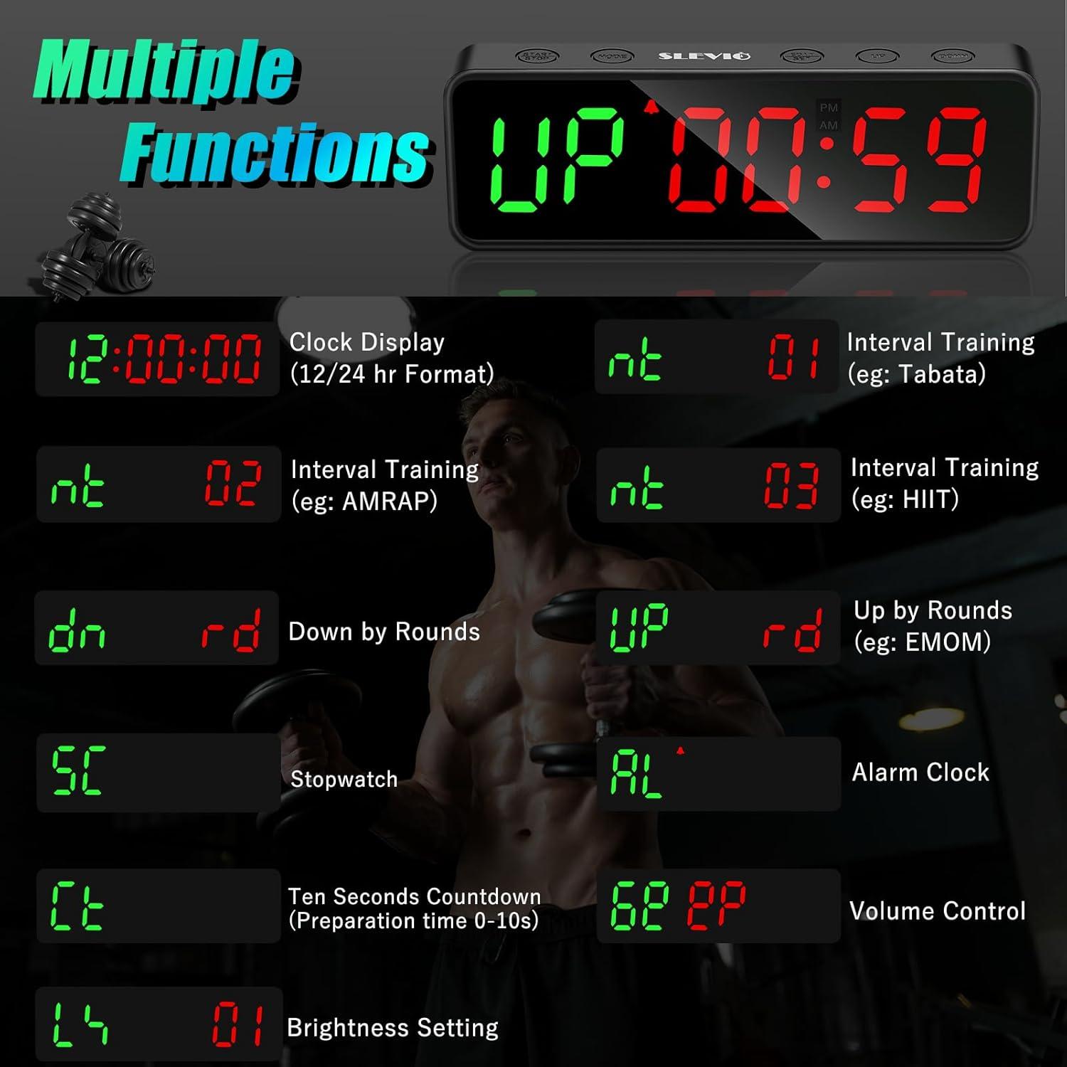 Temporizador de Gimnasio SLEVIO SS-FT31 Magnético LED