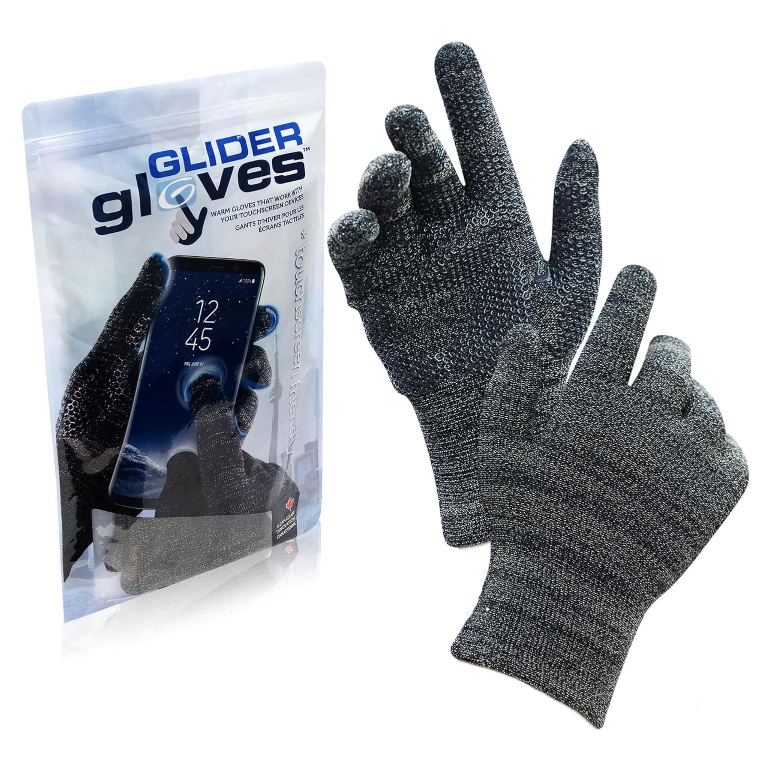 Guantes Táctiles Glider para Invierno - Antideslizantes, Grande