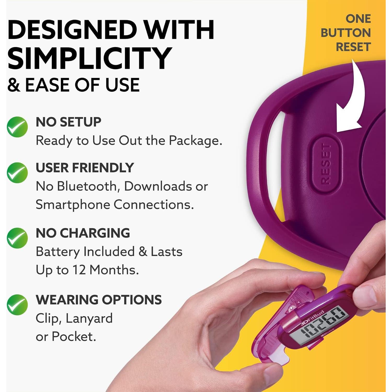 Contador de Pasos 3DActive A420S con Clip y Cordón