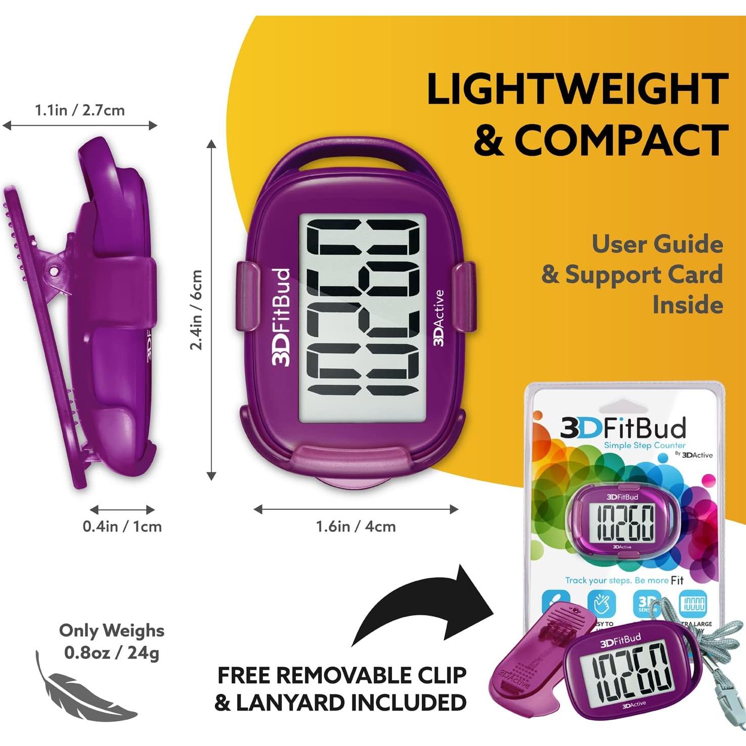 Contador de Pasos 3DActive A420S con Clip y Cordón