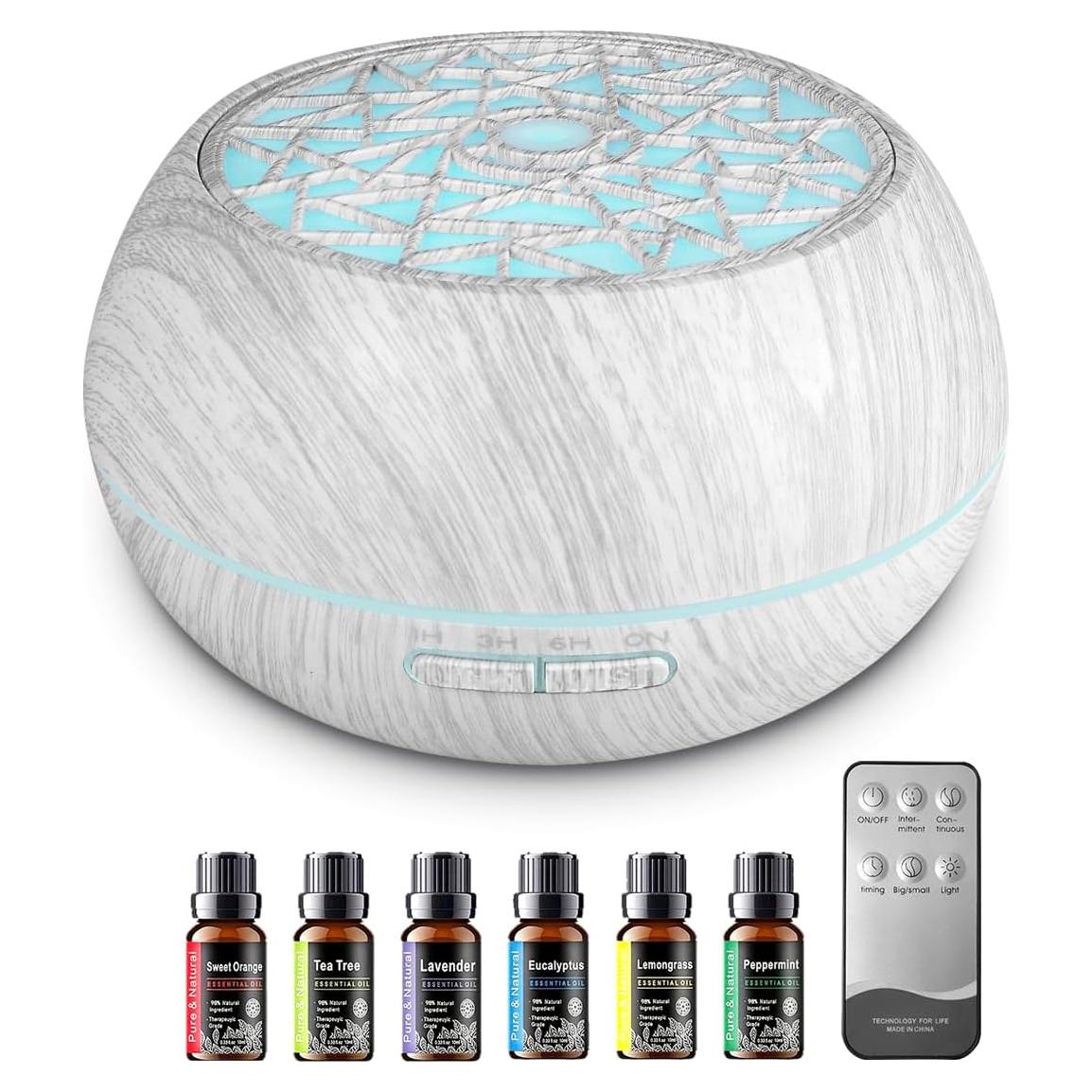 Difusor de Aceite Esencial Genérico 550ml Ultrasónico con Luz LED