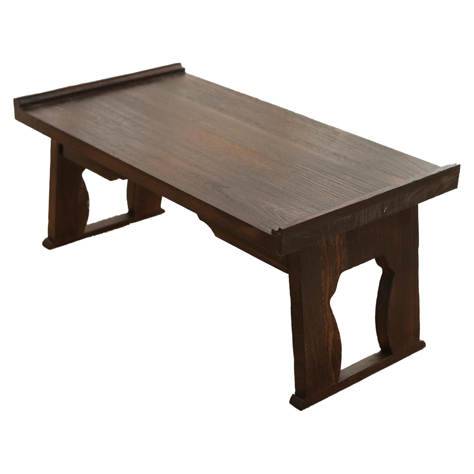 Mesa de Café Plegable Timwooly de Madera Nuez 60x34 cm