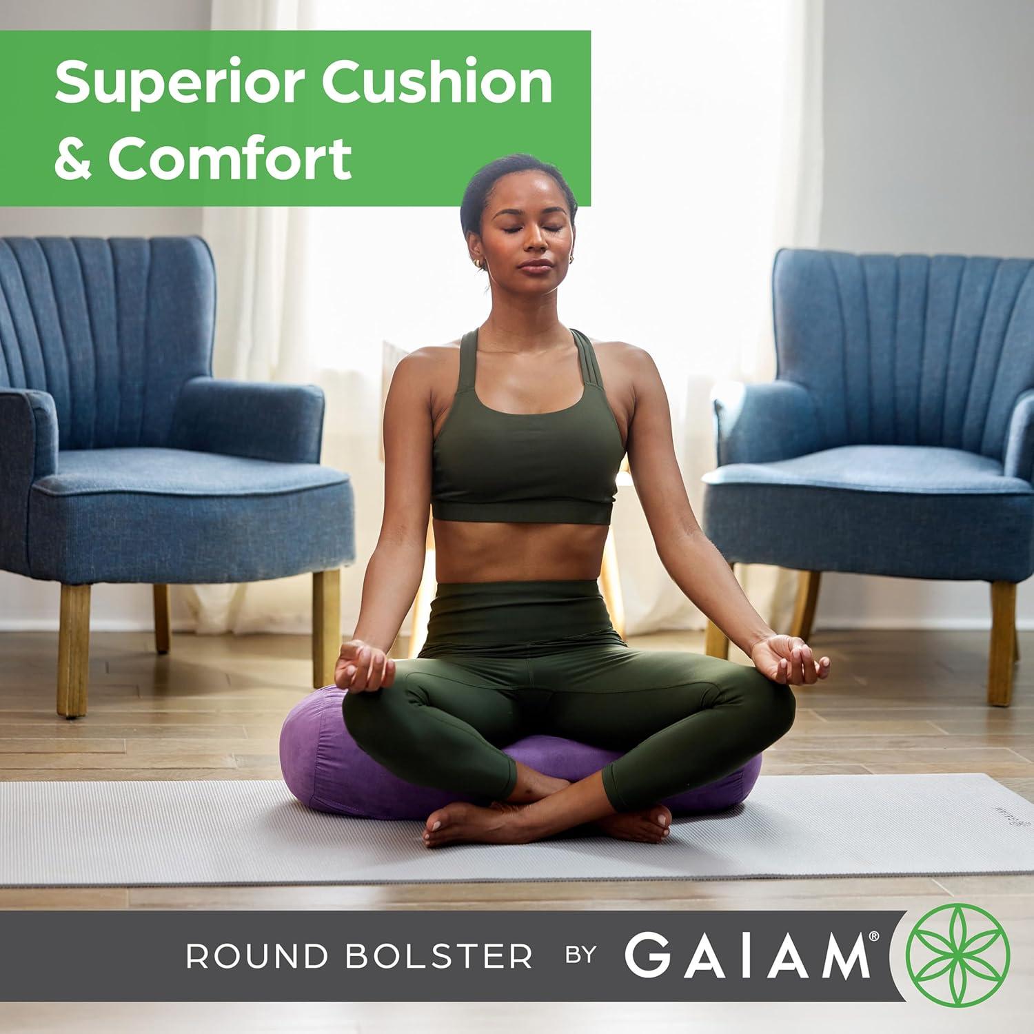 Cojín Redondo para Yoga Gaiam Negro - Soporte y Meditación