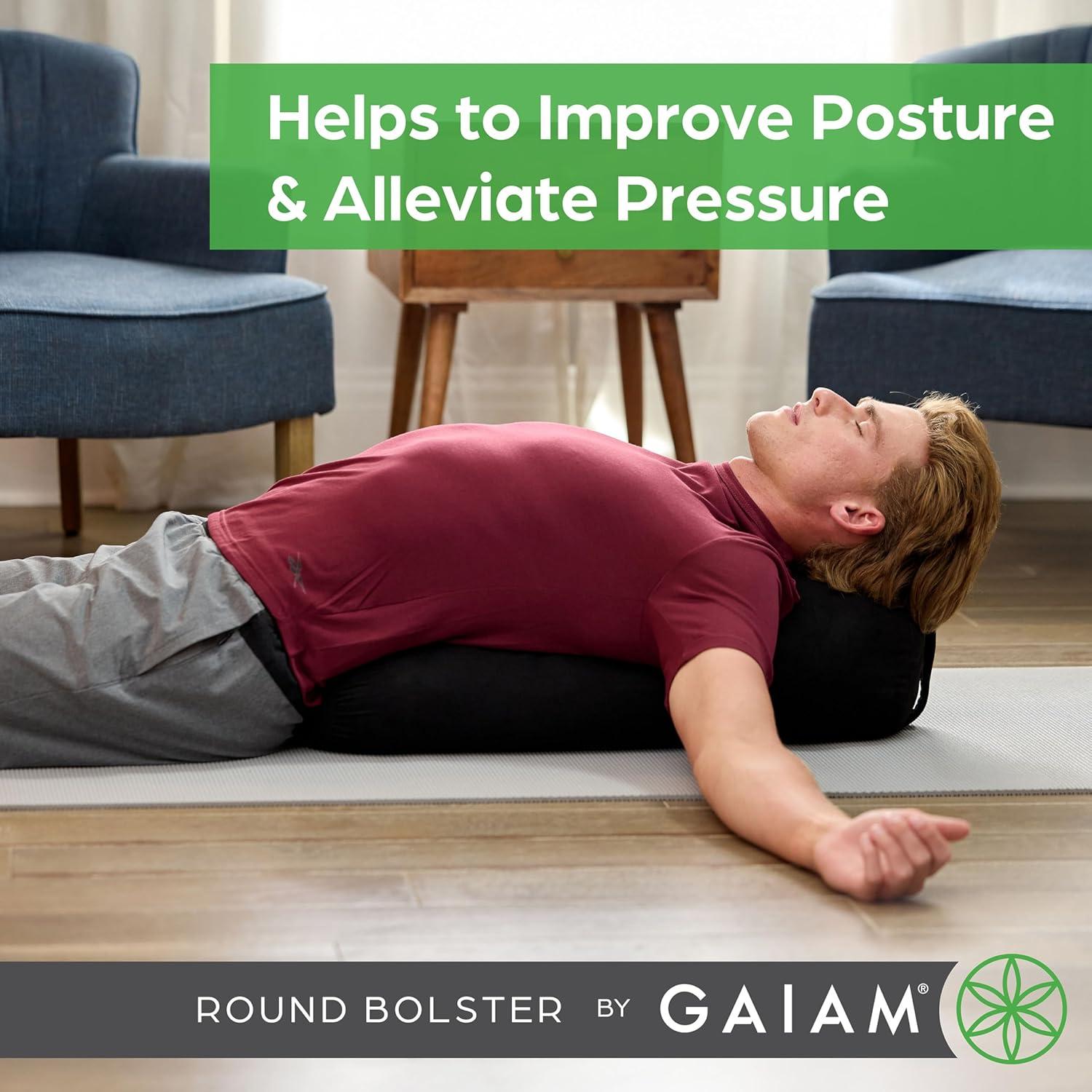 Cojín Redondo para Yoga Gaiam Negro - Soporte y Meditación