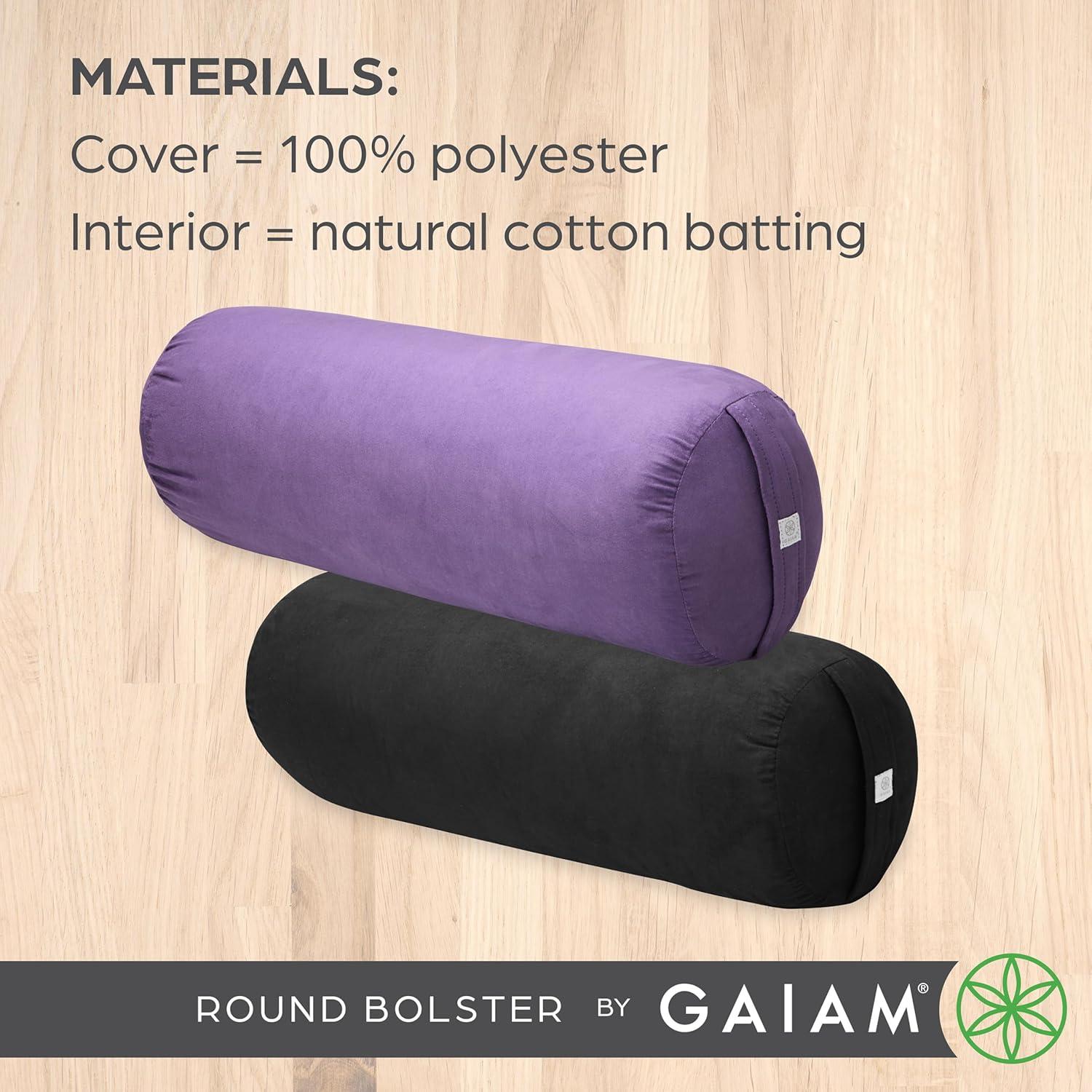 Cojín Redondo para Yoga Gaiam Negro - Soporte y Meditación