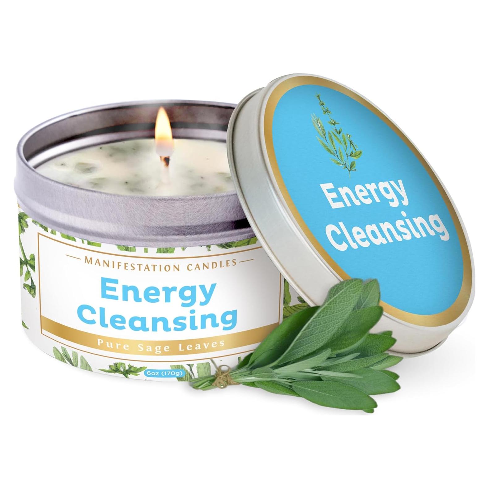 Vela de Salvia Pura Magnífico 101 - 170 g - 35 Horas de Quema