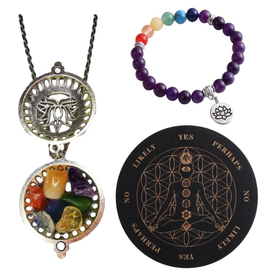 Conjunto Sanación Chakra Garganta Hypiisan - Collar y Pulsera