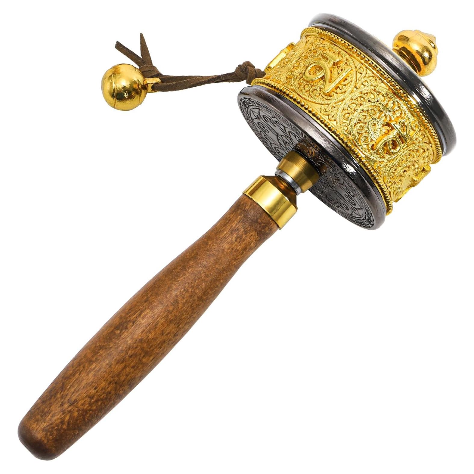 Rueda de Oración de Mano Foraineam con Escrituras Budistas