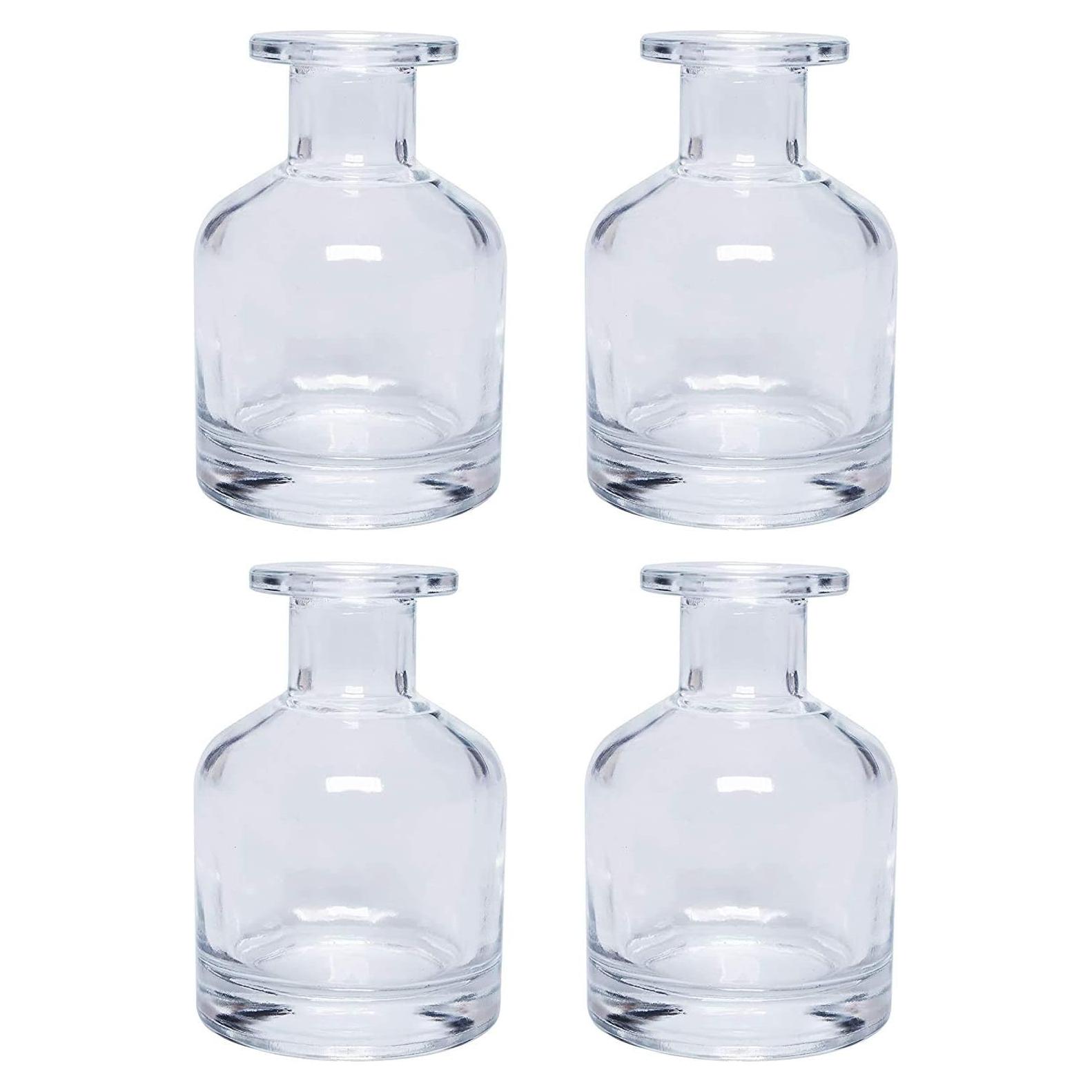 Conjunto de 4 Botellas de Vidrio Transparentes 9.7 cm - Hosley