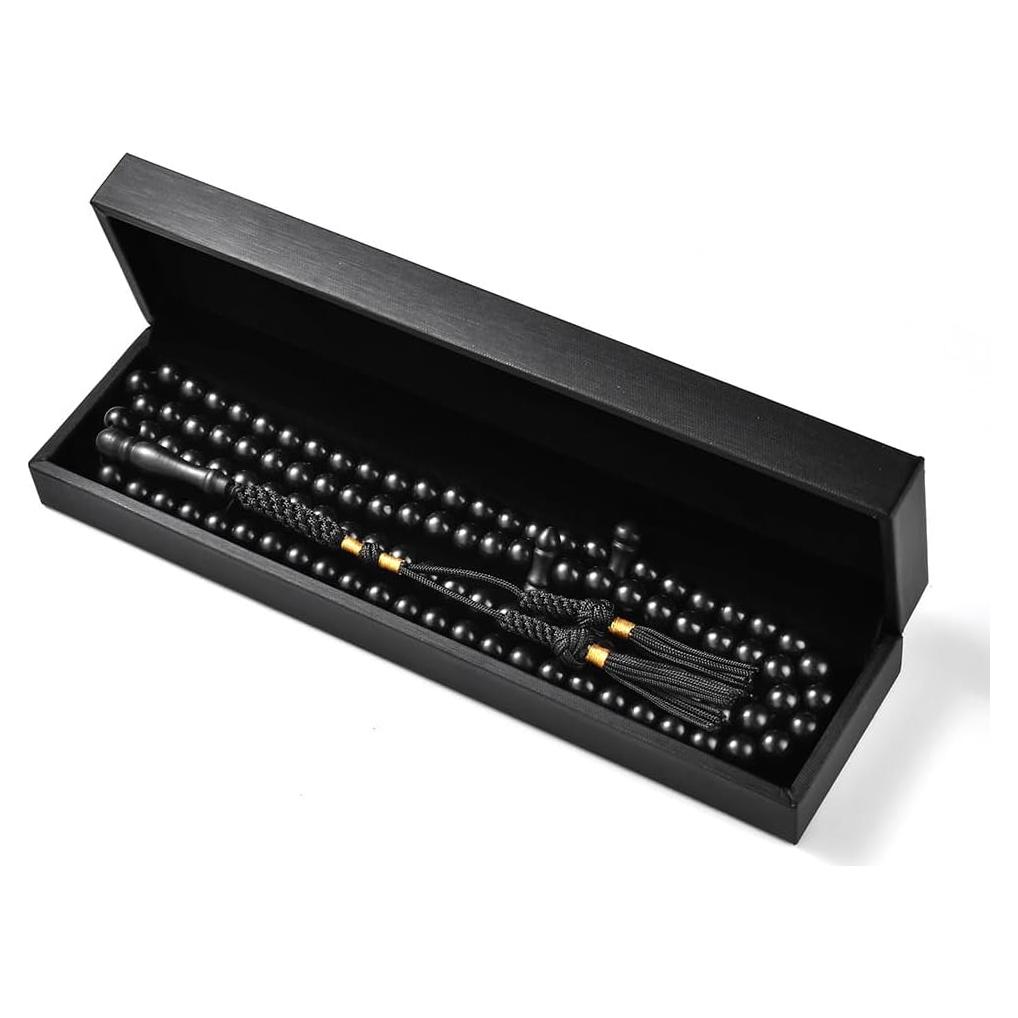 Rosario Musulmán Tas B 99 Cuentas Madera Ébano 8mm