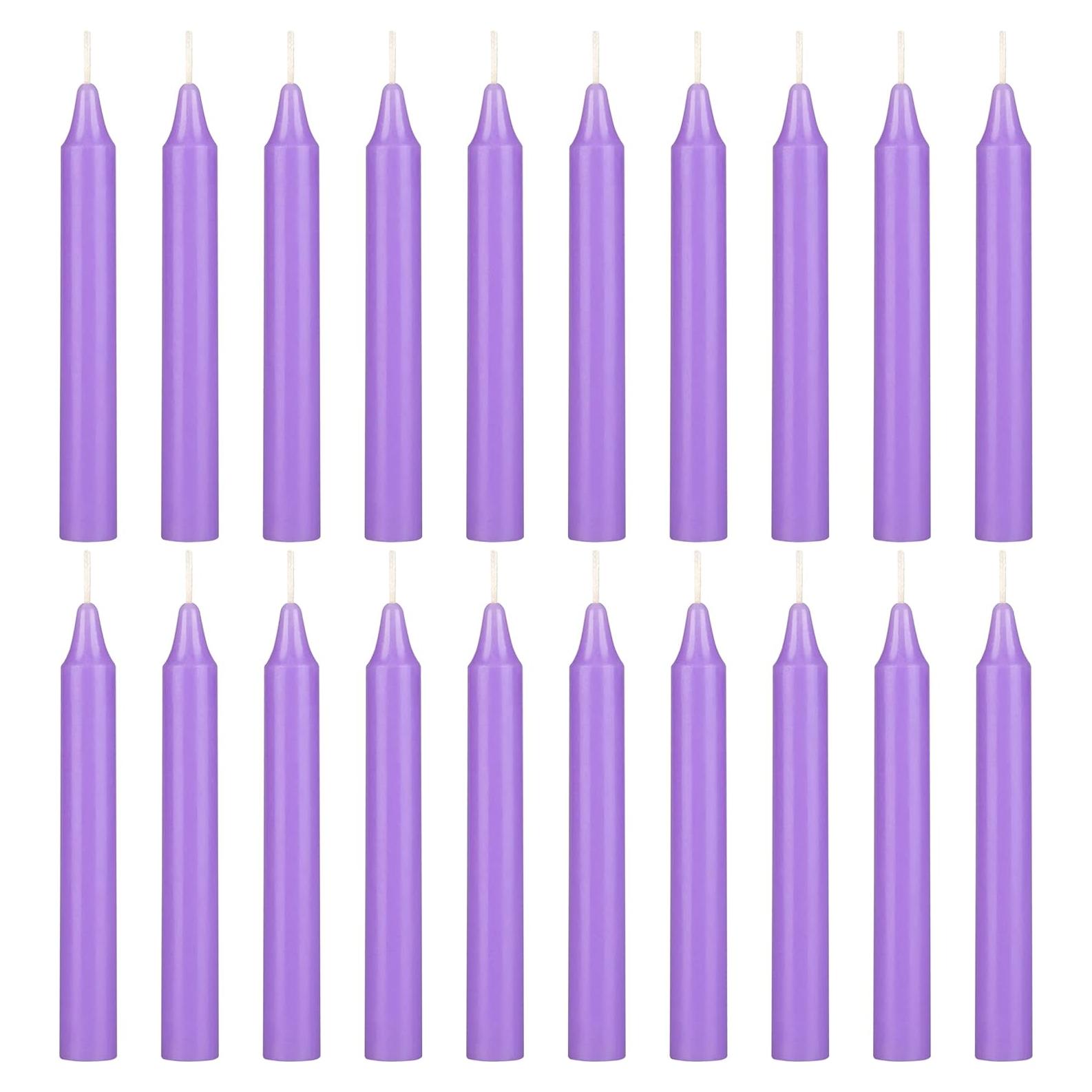 Set de 20 Mini Velas de Ritual Lavanda Mega Velas 10 cm