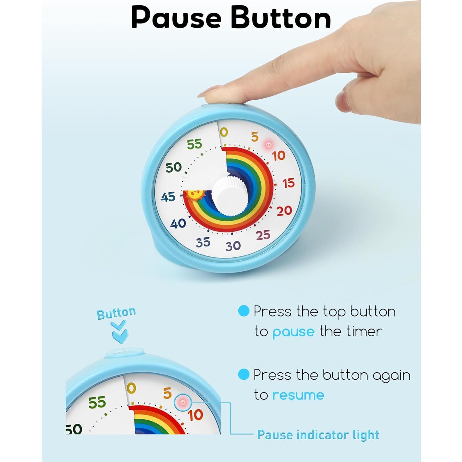 Temporizador Visual BellMan Azul Claro 60 Minutos Silencioso