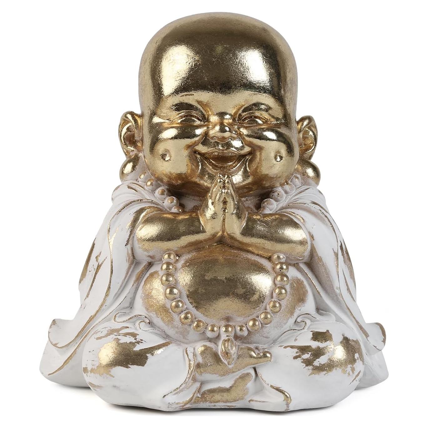 Estatua de Buda Maitreya Dorado 20.8 cm - Suoedd