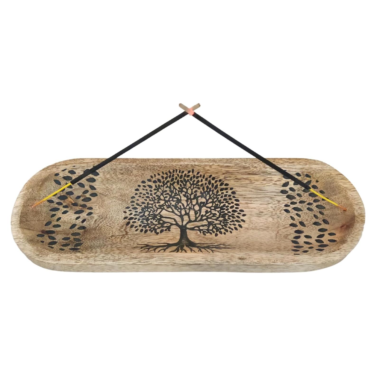 Soporte de Incienso de Madera VANIYA CRAFTS Barco 28x10 cm