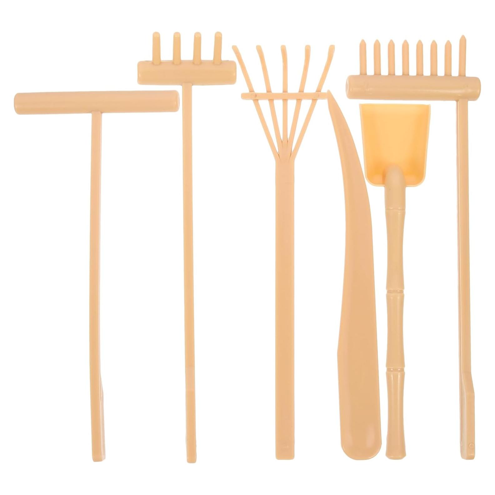 6 Piezas Mini Rastrillos de Arena Zen Genérico para Jardín