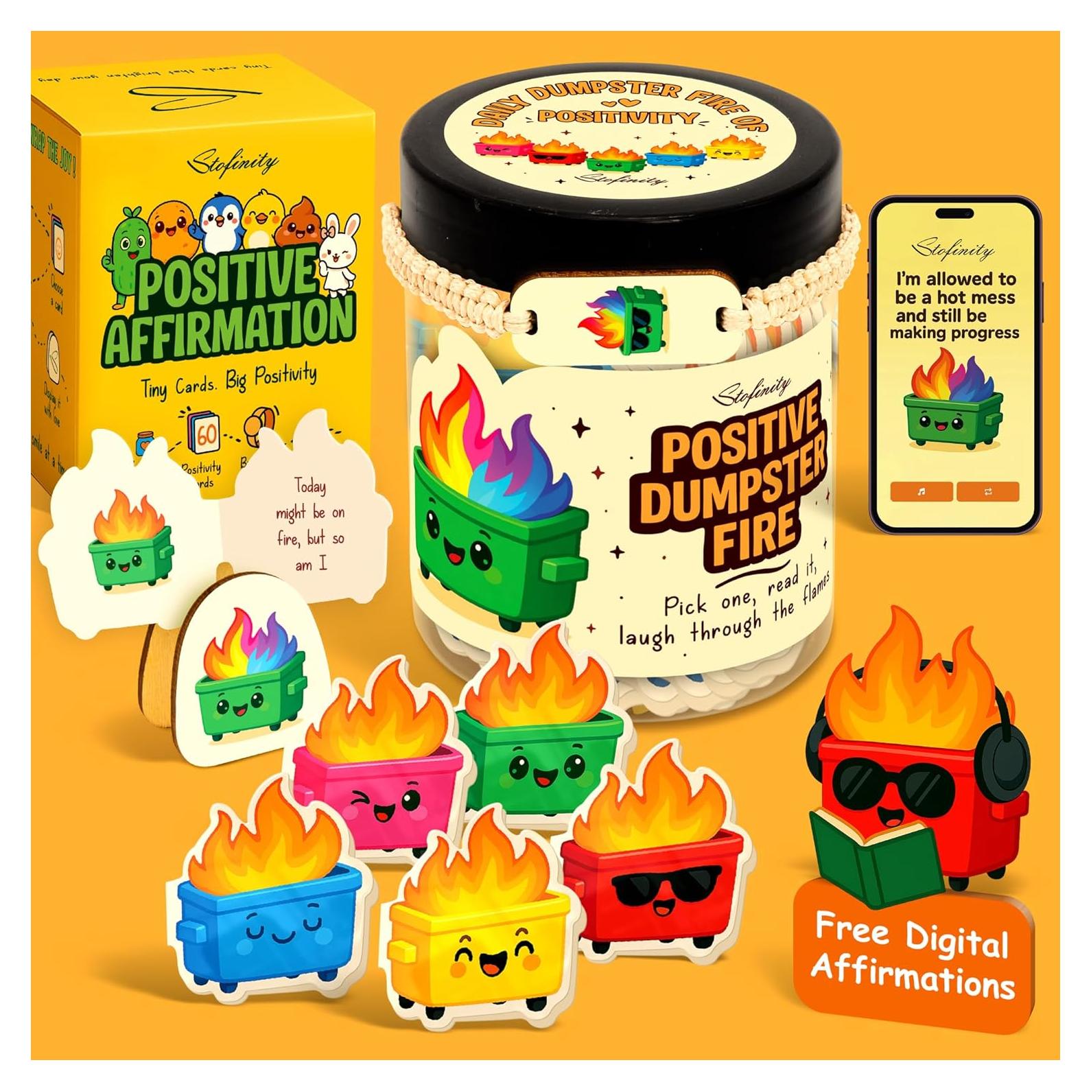 Tarro de Incendio de Basura Positivo STOFINITY con 60 Notas