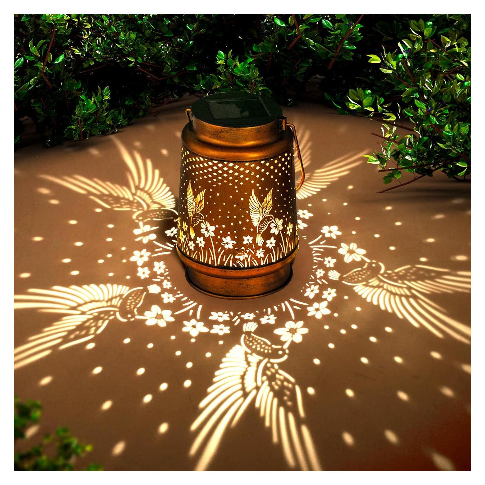 Linterna Solar Decorativa DIBIEECN Colibrí para Jardín 17cm