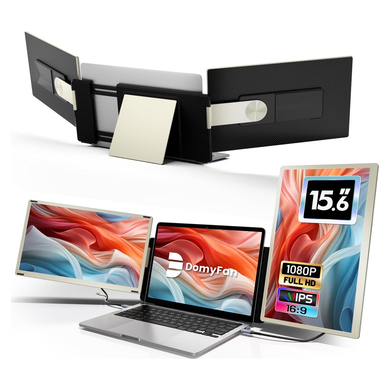 Extensor de Pantalla Triple Domyfan 15.6" FHD 1080P USB-C