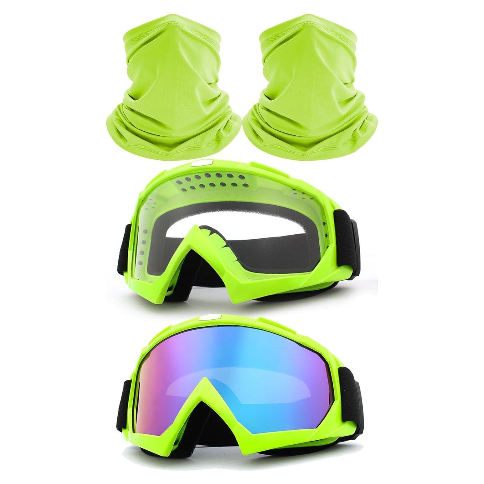 Gafas de Motocross Immoono con Bandana - Set de 2 Piezas