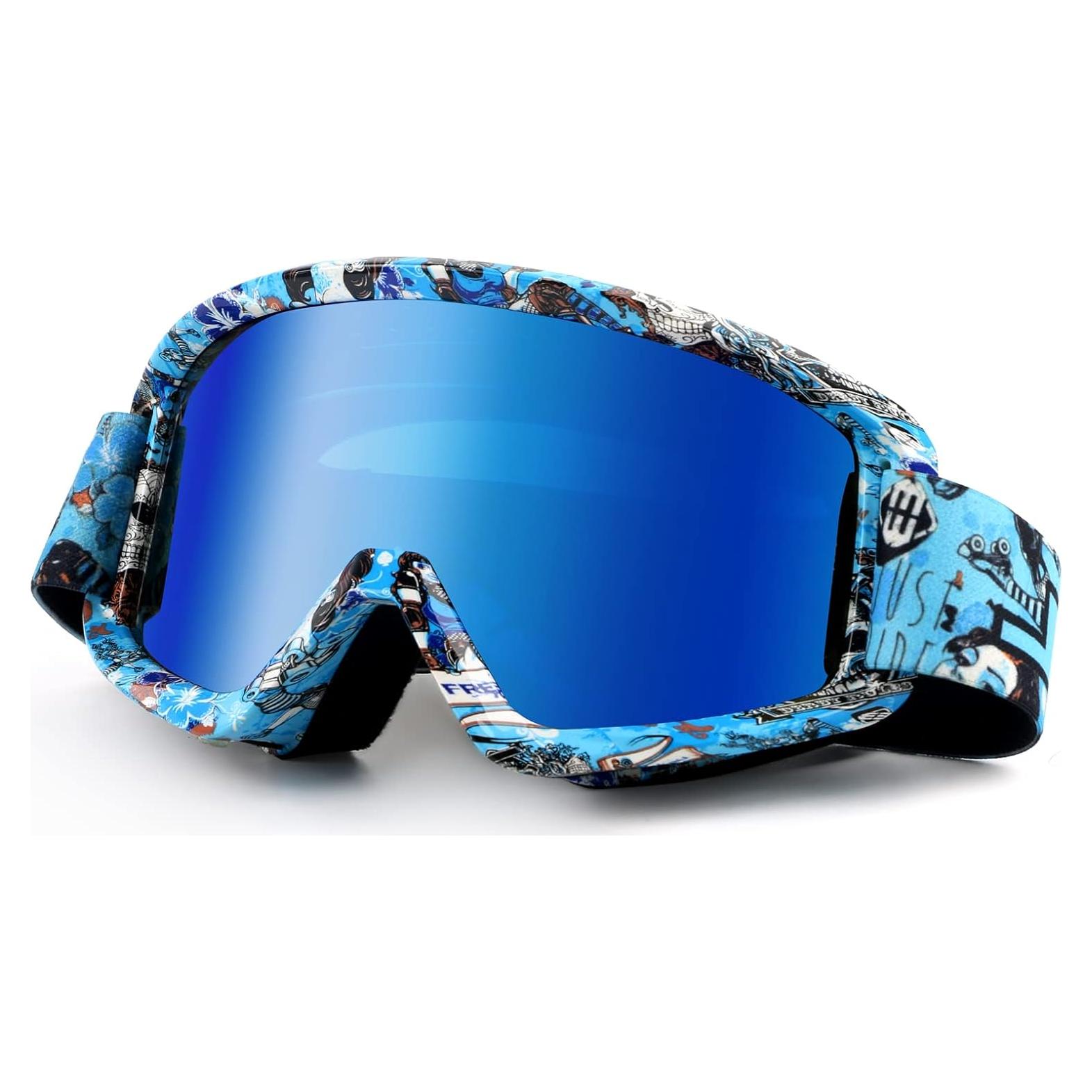 Gafas de Motocicleta GGBuy Mt035 Azul UV400 Antiempañamiento