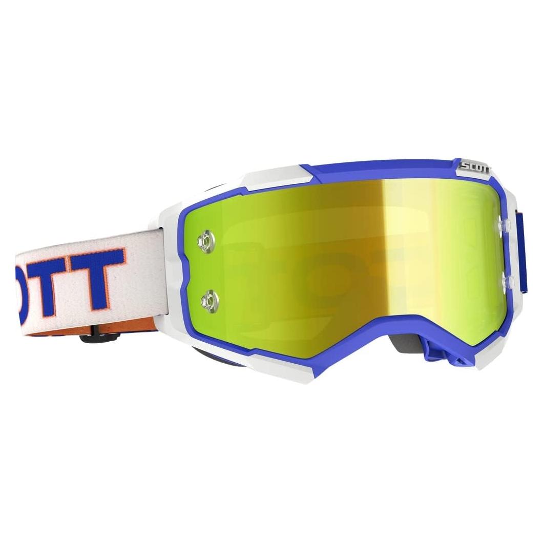 Gafas de Motocross SCOTT Fury Unisex Adulto - Blanco/Azul