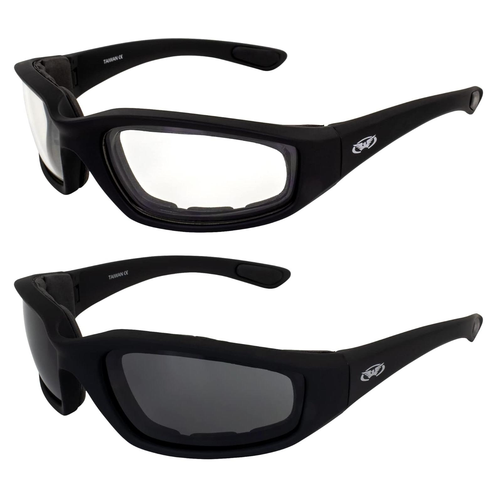 Gafas de Motocicleta Global Vision Kickback - 2 Pares, Acolchadas